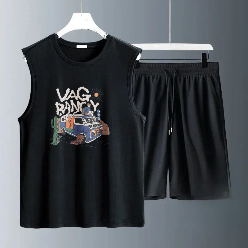Summer Youth Clothing - Conjuntos de Camisetas Sem Mangas Masculinas