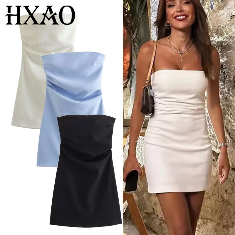 Summer Clothing Zara - Traf vestido feminino fora do ombro