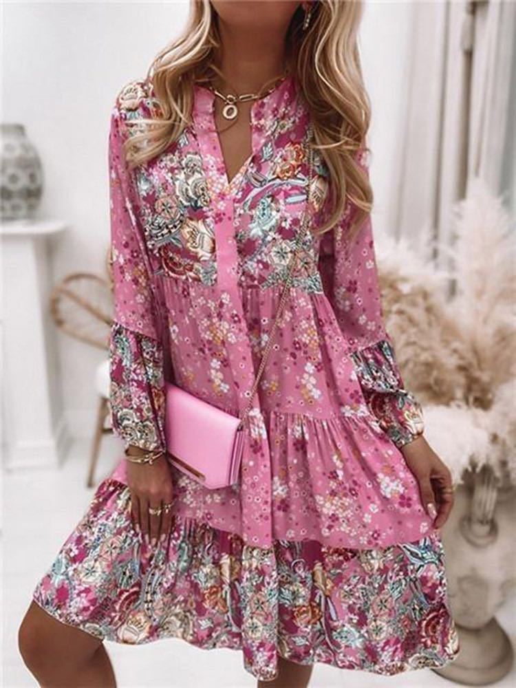 Summer Clothing Zara - Casual floral impressão vestidos para as