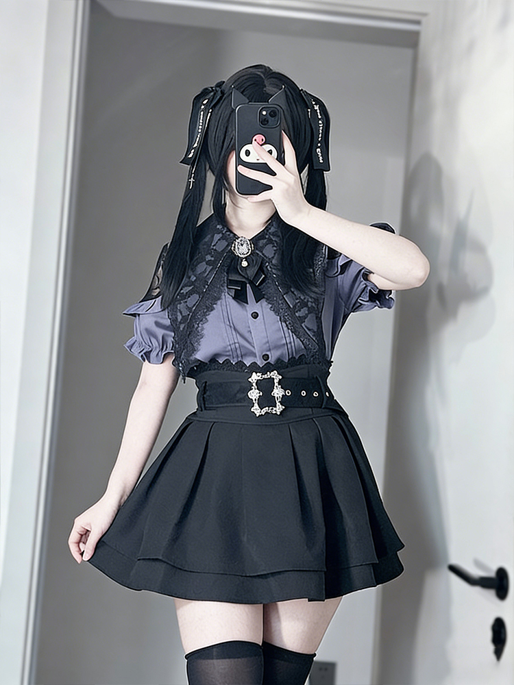 Summer Goth Clothing - Conjunto de duas peças estilo gótico
