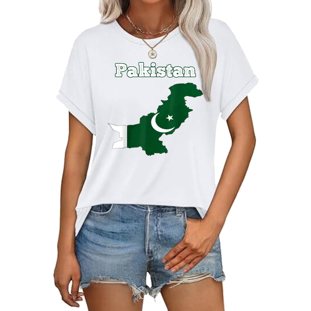 Summer Clothing Pakistan - Camiseta com a Bandeira do Paquistão