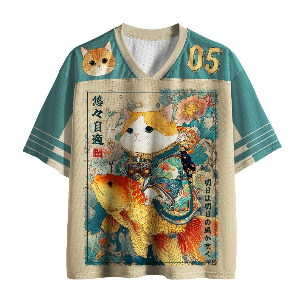 Japanese Summer Clothing Men - Camiseta Masculina de Gola V com