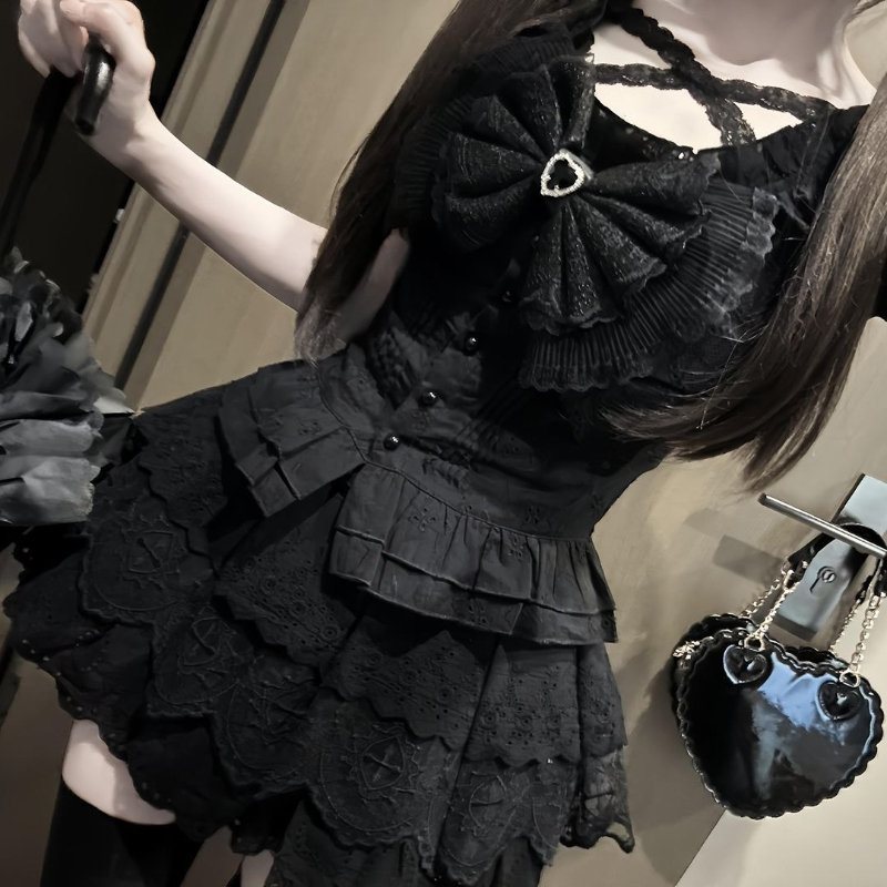 Summer Goth Clothing - Conjunto Feminino de Verão Novo Estilo