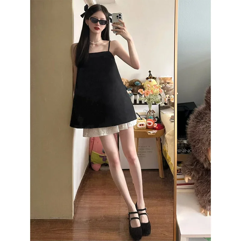 Summer Clothing Set For Girls - Cor contraste chique menina 2pc define