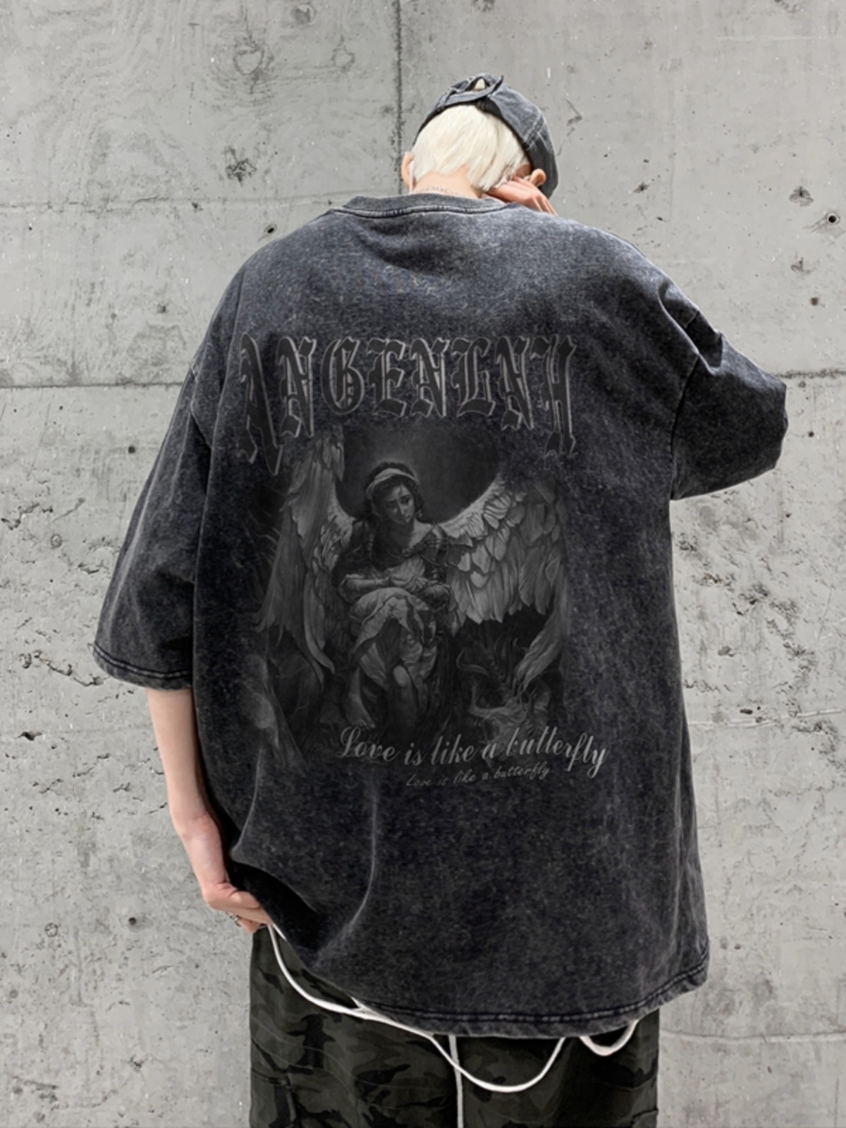 Summer Goth Clothing - Tops com estampa de letras estilo