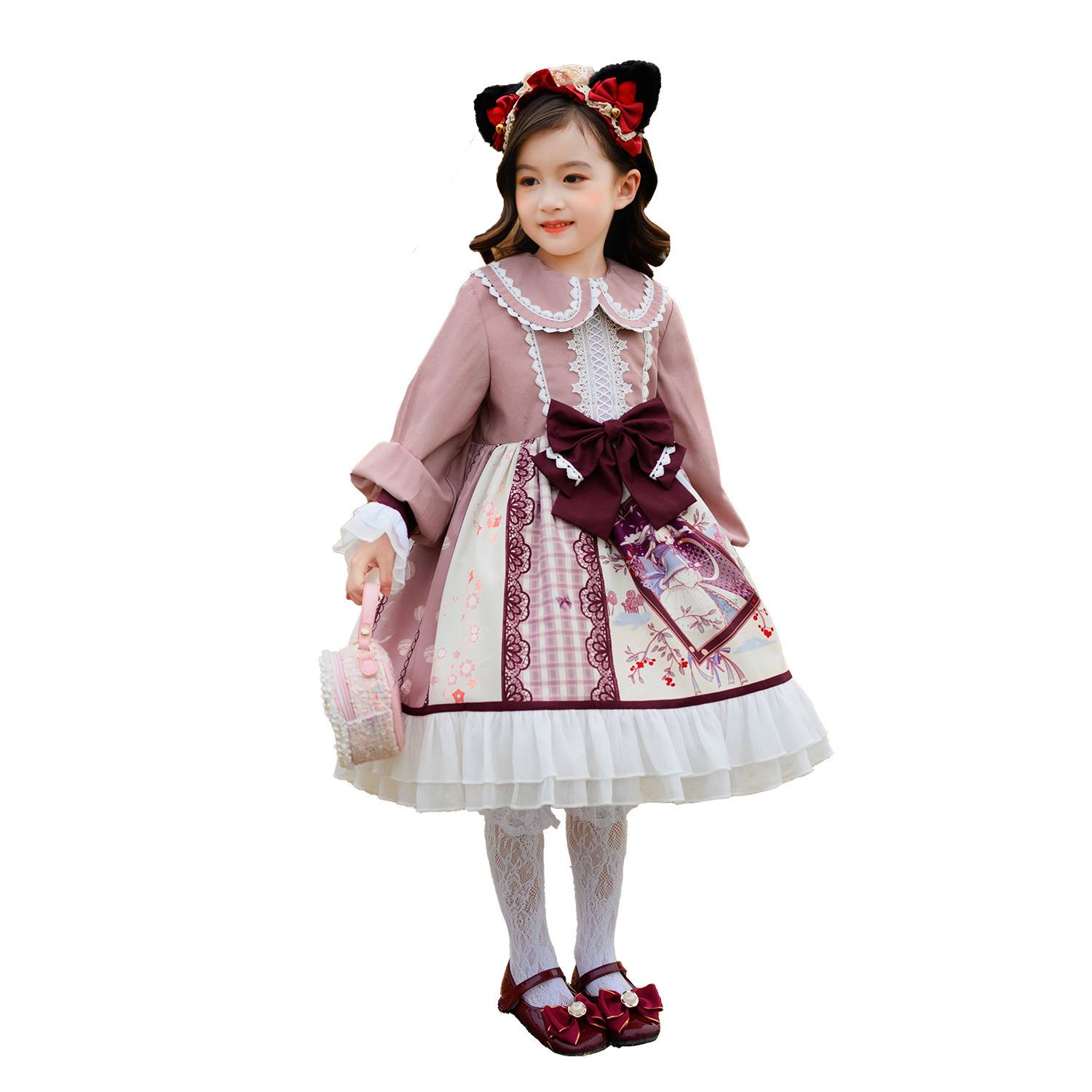 Summer Clothing Set For Girls - Roupas Lolita para Crianças Vestido de