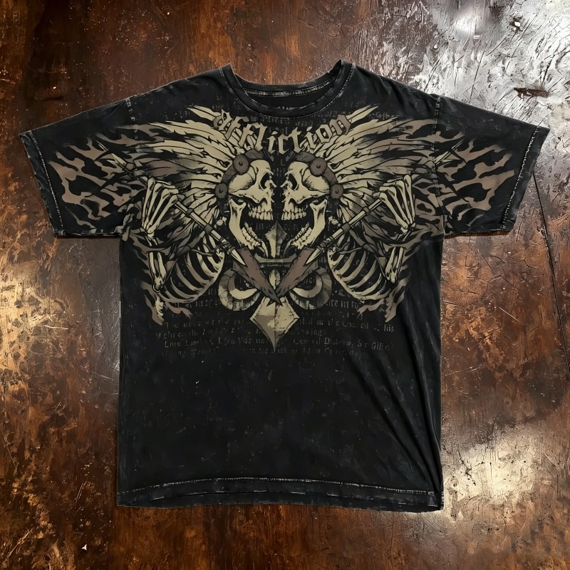 Summer Goth Clothing - Camiseta Masculina Gótica de Verão com