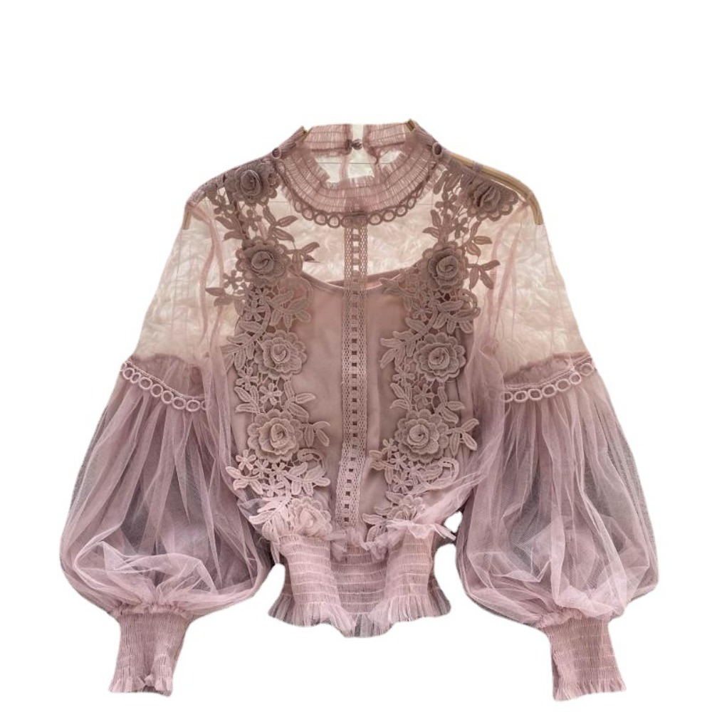 2 pçs/set rendas puff manga lo - Summer Clothing Vintage avaliação e preço