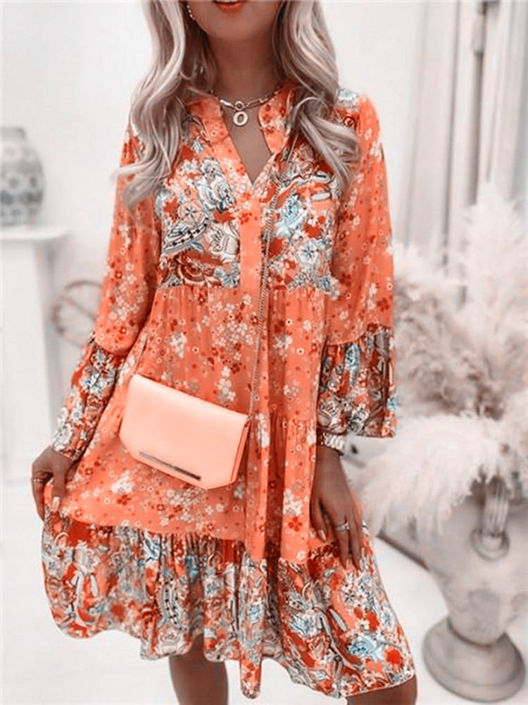 Casual floral impressão vestid - Summer Clothing Zara avaliação e preço