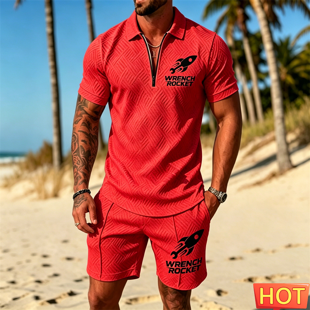 Conjunto de verão masculino, c - Summer Vacation Clothing Men avaliação e preço
