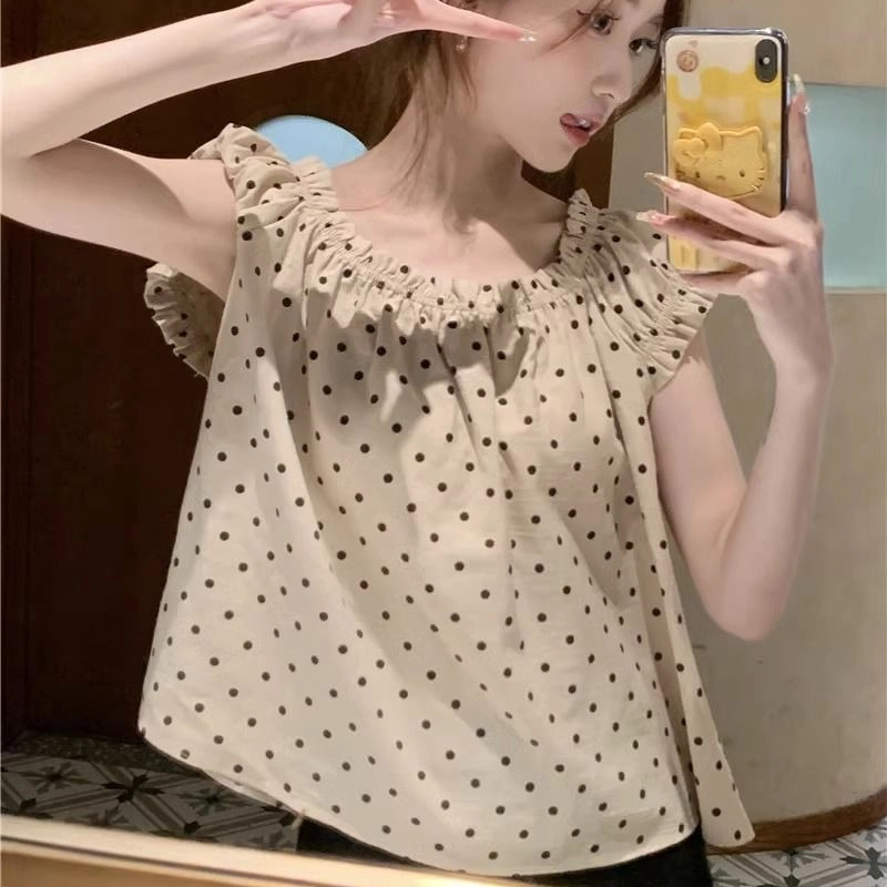 Coreano temperamento bolinhas  - Summer Youth Clothing avaliação e preço
