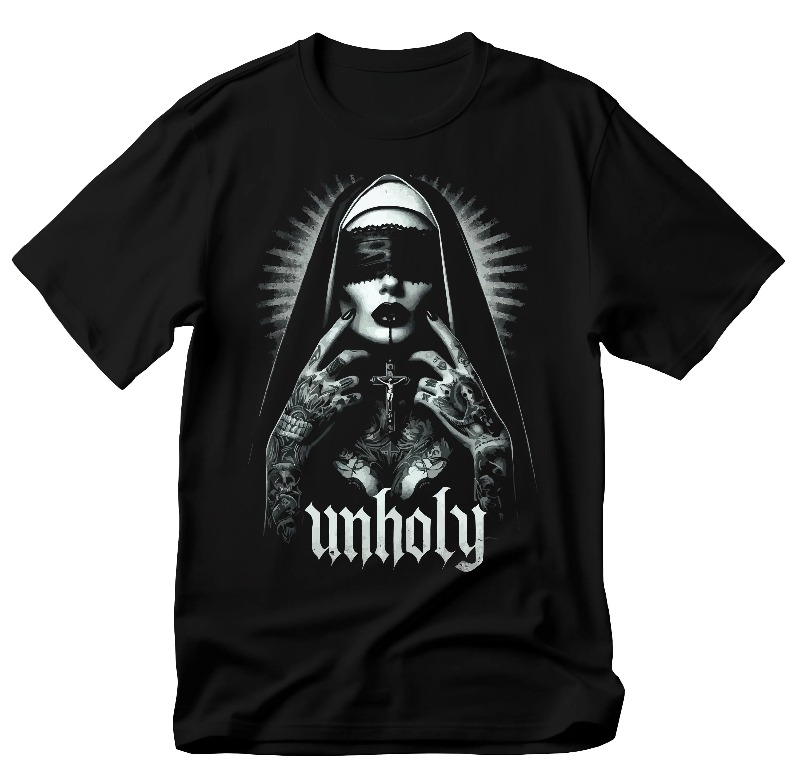 Camiseta Unholy Nun: Camiseta  - Summer Goth Clothing avaliação e preço