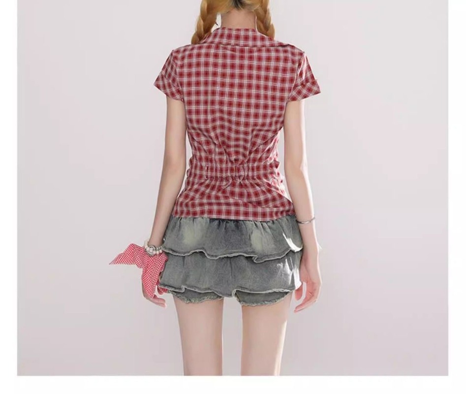 Camisa Vintage Gótica Xadrez H - Summer Goth Clothing avaliação e preço