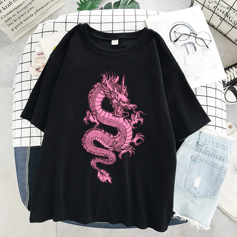 Camisetas femininas dragão ros - Summer Goth Clothing avaliação e preço
