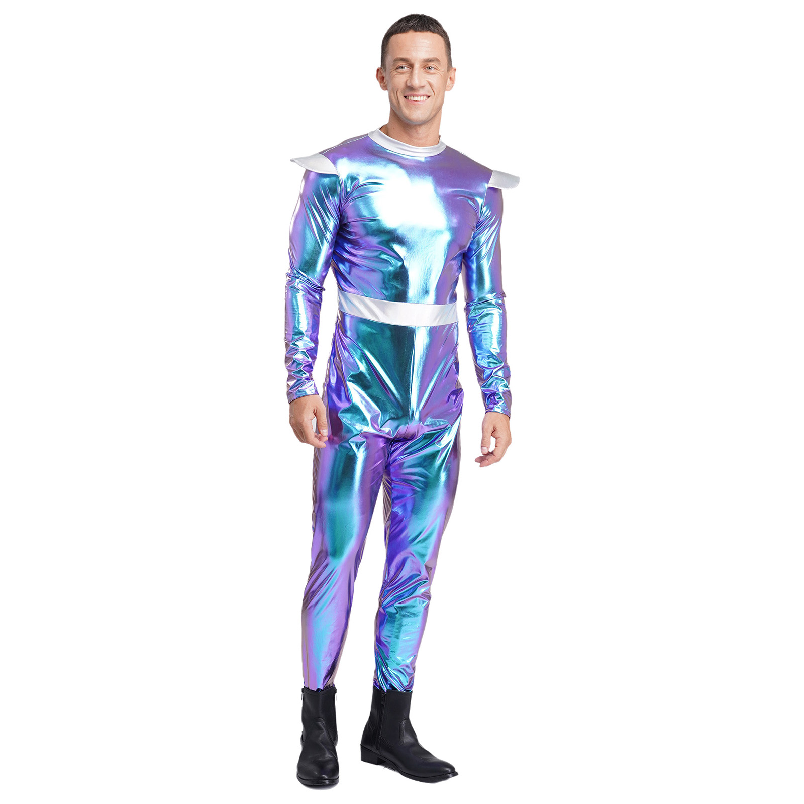 Prata adultos alienígena cospl - Summer Vacation Clothing Men avaliação e preço