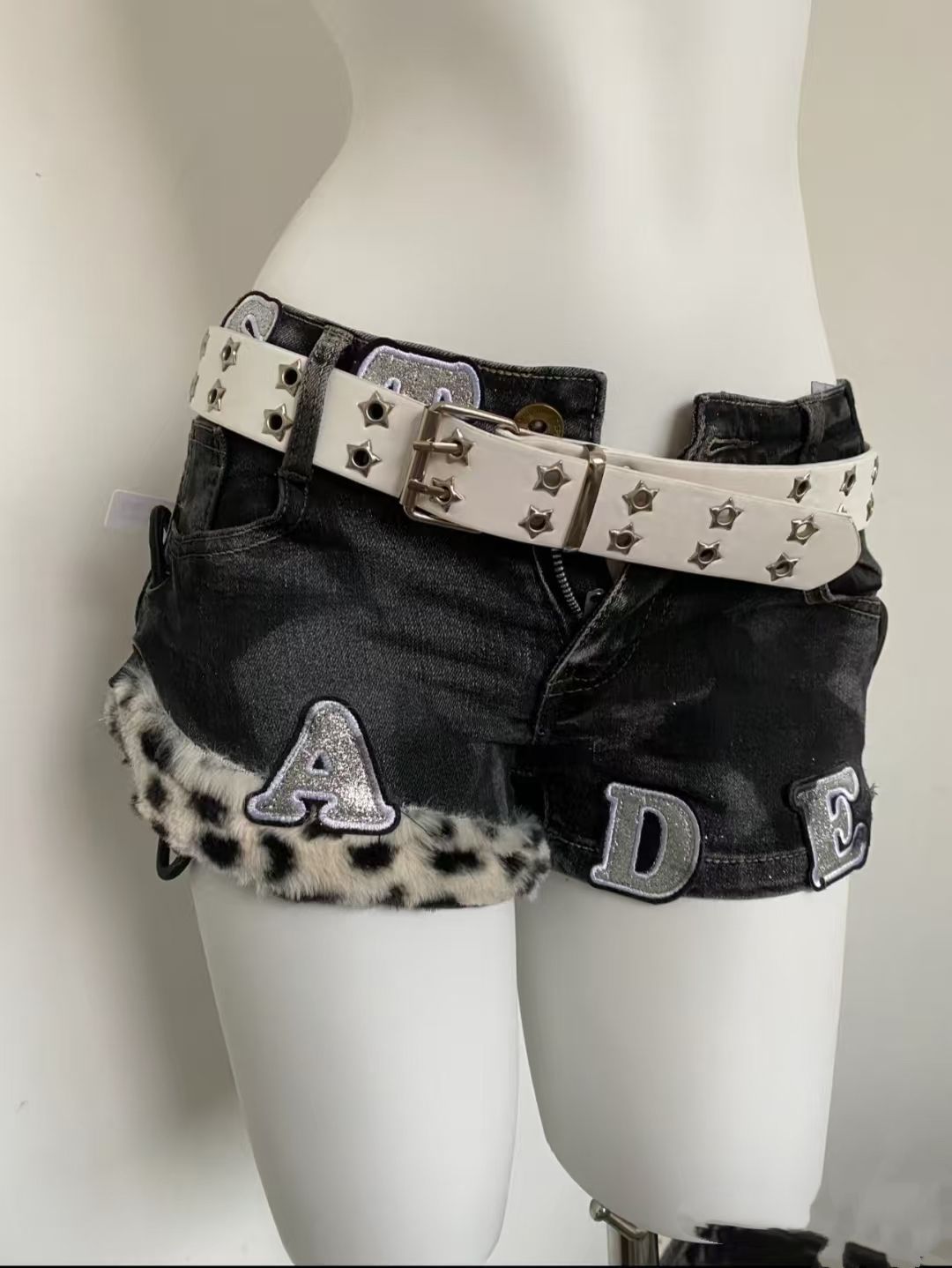 Y2k bordado remendo denim shor - Summer Clothing Vintage avaliação e preço