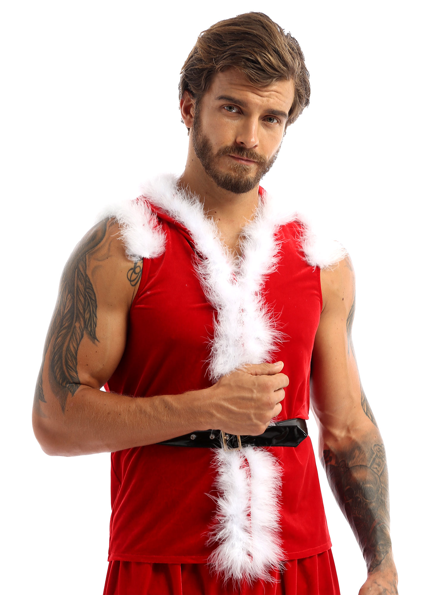 Traje de Cosplay Papai Noel pa - Summer Vacation Clothing Men avaliação e preço