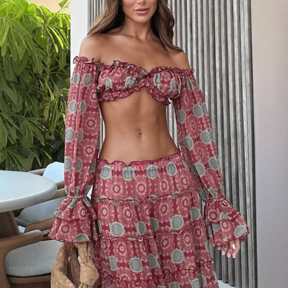Conjunto de Saia com Estampa V - Summer Clothing Vintage avaliação e preço