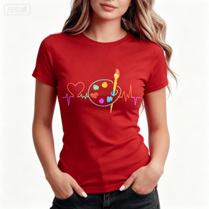 Camiseta Casual Feminina Color - Summer Clothing Color Palette avaliação e preço