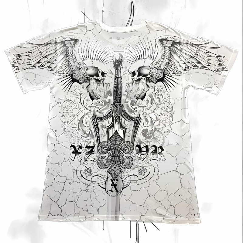 Camiseta Masculina Gótica de V - Summer Goth Clothing avaliação e preço