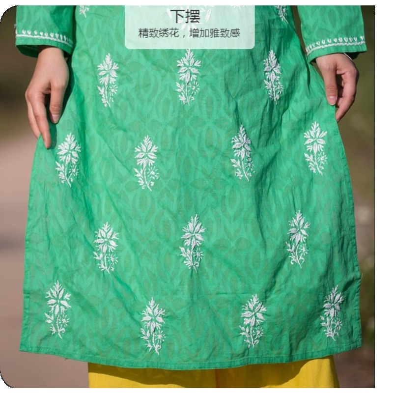 Feminino bordado kurti indiano - Summer Clothing Pakistan avaliação e preço