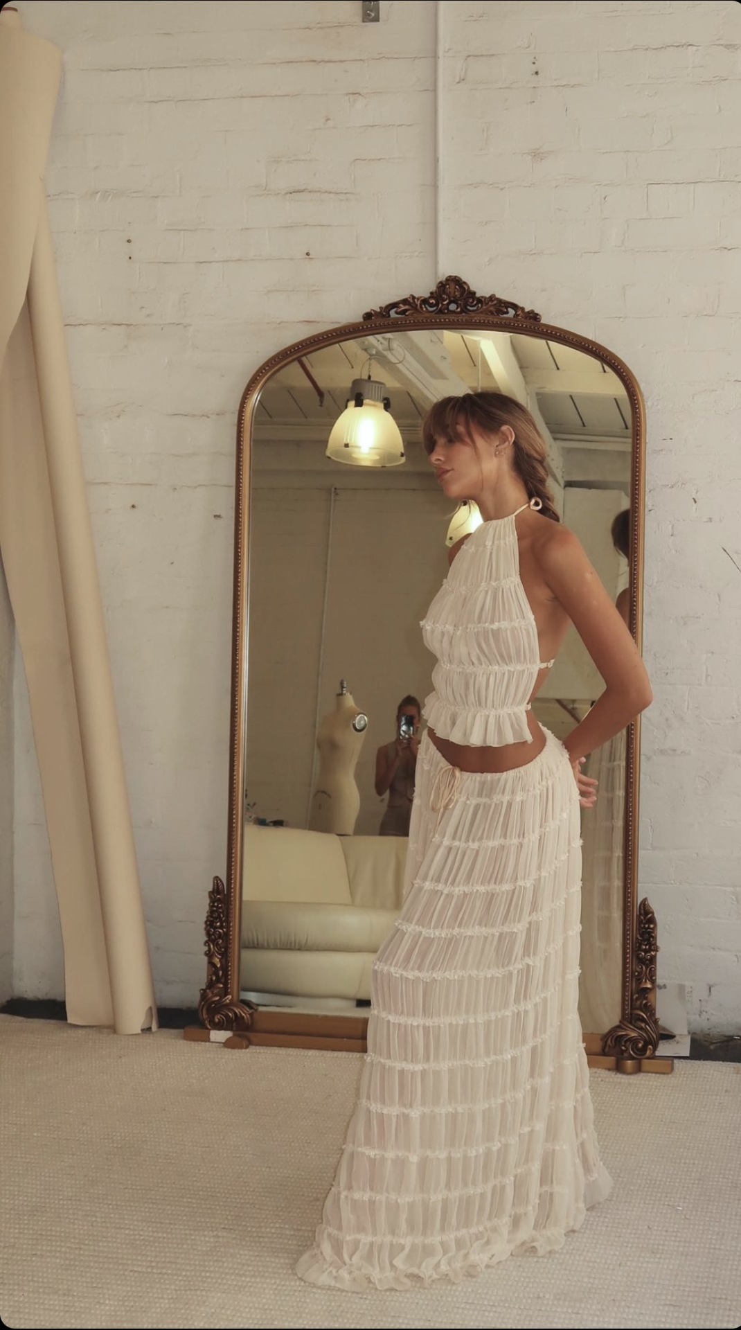 Moda halter pescoço saia longa - Summer Clothing Zara avaliação e preço