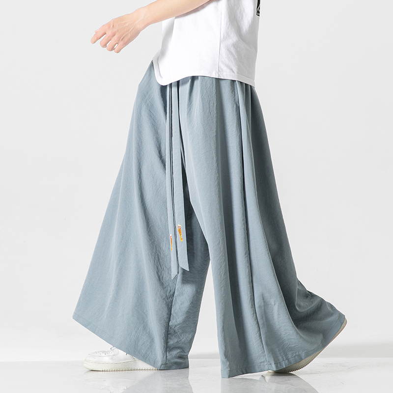 Calça larga larga masculina de - Japanese Summer Clothing Men avaliação e preço