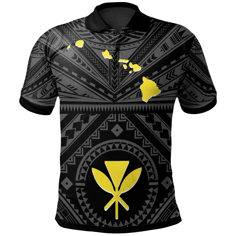 Fashion Hawaii Printed Polo Sh - Summer Vacation Clothing Men avaliação e preço